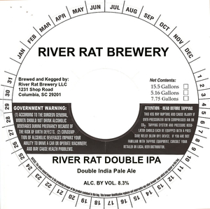 River Rat Brewery River Rat Double IPA August 2016