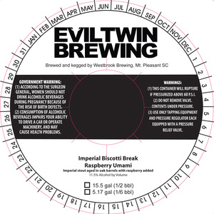 Evil Twin Brewing Imperial Biscotti Break Raspberry Umami September 2016