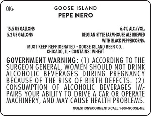 Goose Island Pepe Nero August 2016