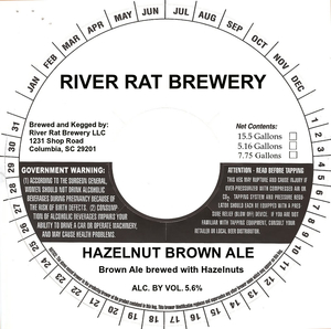 River Rat Brewery Hazelnut Brown Ale August 2016