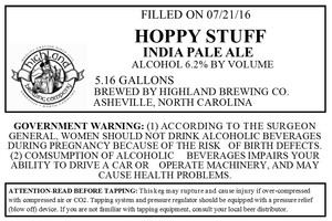 Highland Brewing Co. Hoppy Stuff August 2016