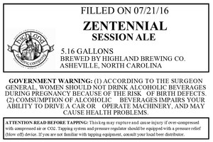 Highland Brewing Co. Zentennial Session