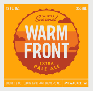 Lakefront Brewery Warm Front Extra Pale August 2016