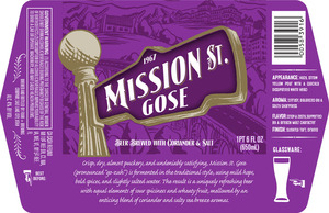 Four+ Brewing Company Mission St. Gose