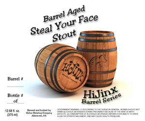 Hijinx Brewing Company Barrel Aged Steal Your Face Stout