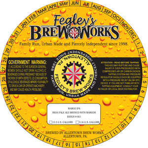 Fegley's Brew Works Mango IPA August 2016