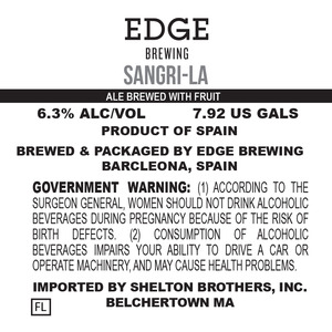 Edge Brewing Sangri-la