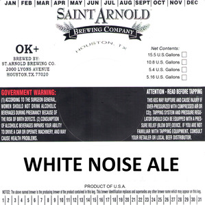 Saint Arnold Brewing Company White Noise