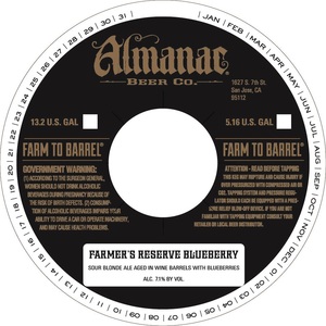 Almanac Beer Co. Farmer's Reserve Blueberry