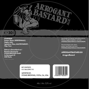 Arrogant Bastard Ale August 2016