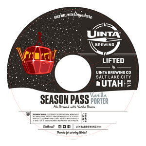 Uinta Brewing Co Season Pass August 2016