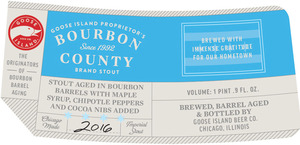 Goose Island Proprietor's Bourbon County Brand Stout August 2016