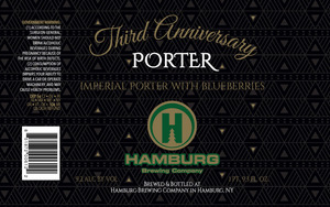 Hamburg Brewing Company Third Anniversary Porter