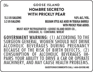 Goose Island Hombre Secreto With Prickly Pear
