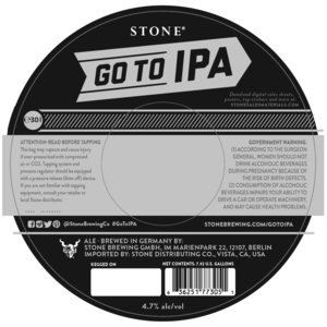 Stone Go To Ipa August 2016
