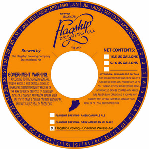 The Flagship Brewing Company Shaoliner Weisse September 2016