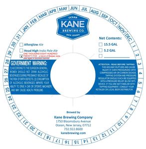 Kane Brewing Company One Thousand Eight Hundred Twenty-five August 2016