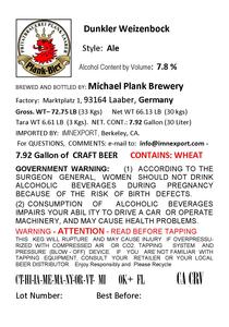 Michael Plank Brewery Dunkler Weizenbock