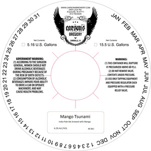 Carson's Brewery Mango Tsunami August 2016