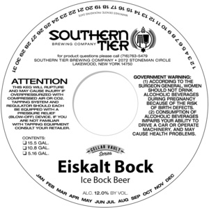 Southern Tier Brewing Company Cellar Vault Series: Eiskalt Bock September 2016