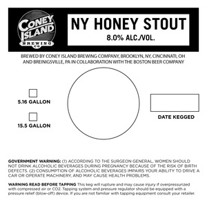 Coney Island Ny Honey Stout August 2016