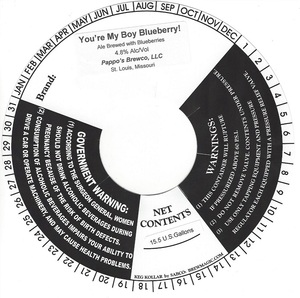 You're My Boy Blueberry! Brewed With Blueberries August 2016