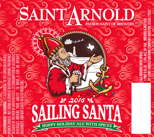 Saint Arnold Brewing Company Sailing Santa September 2016