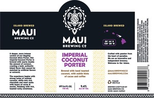Maui Brewing Co. Imperial Coconut Porter September 2016