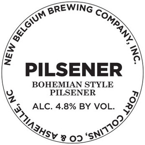New Belgium Brewing Company, Inc. Pilsener August 2016