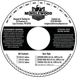 Minglewood Brewery Kolsch September 2016