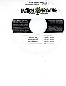 Faction Brewing Diverge IPA