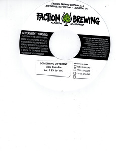 Faction Brewing Something Different September 2016