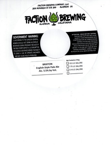 Faction Brewing Brixton