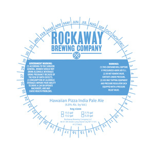 Rockaway Brewing Company Hawaiian Pizza India Pale Ale September 2016