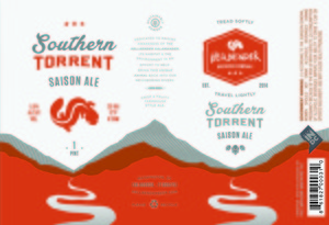 Hellbender Brewing Company, LLC Southern Torrent Saison September 2016