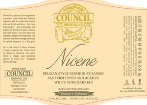 Council Brewing Co. Nicene 2015