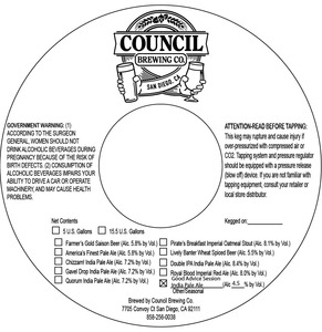 Council Brewing Co. Good Advice Session IPA September 2016