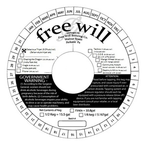 Free Will Oatacious Tripel September 2016