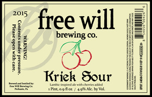 Free Will Kriek Sour September 2016