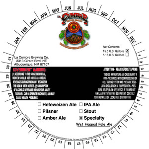 La Cumbre Brewing Co. Wet Hop Pale Ale