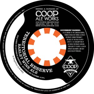 Territorial Reserve Barley Wine Ale September 2016