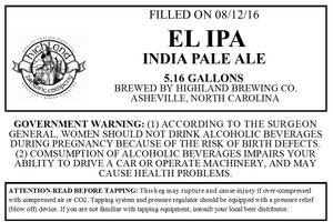 Highland Brewing Co. El IPA