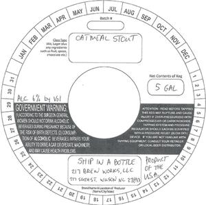 Ship In A Bottle Oatmeal Stout September 2016