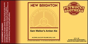 Petrucci Brothers Sam Walker's Amber Ale