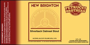 Petrucci Brothers Silverback oatmeal Stout