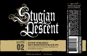 Stone Sublimely Self-righteous Black Ipa Stygian Descent