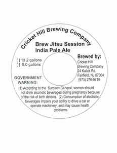 Cricket Hill Brewing Company Brew Jitsu Session India Pale Ale