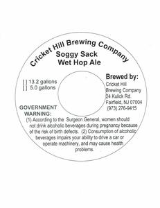 Cricket Hill Brewing Company Soggy Sack Wet Hop Ale