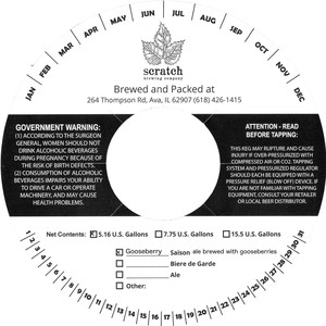 Scratch Brewing Company Gooseberry Saison