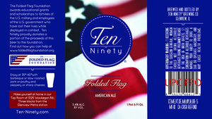 Ten Ninety Brewing Co Folded Flag